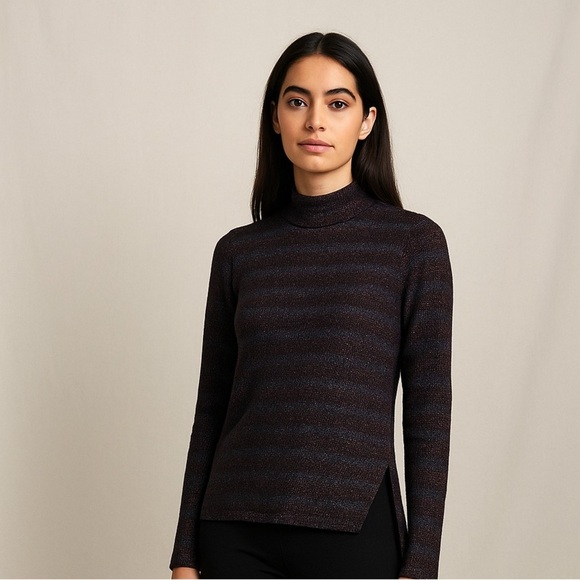 Nine West Mint Green Striped Blouse - Picture 12 of 12